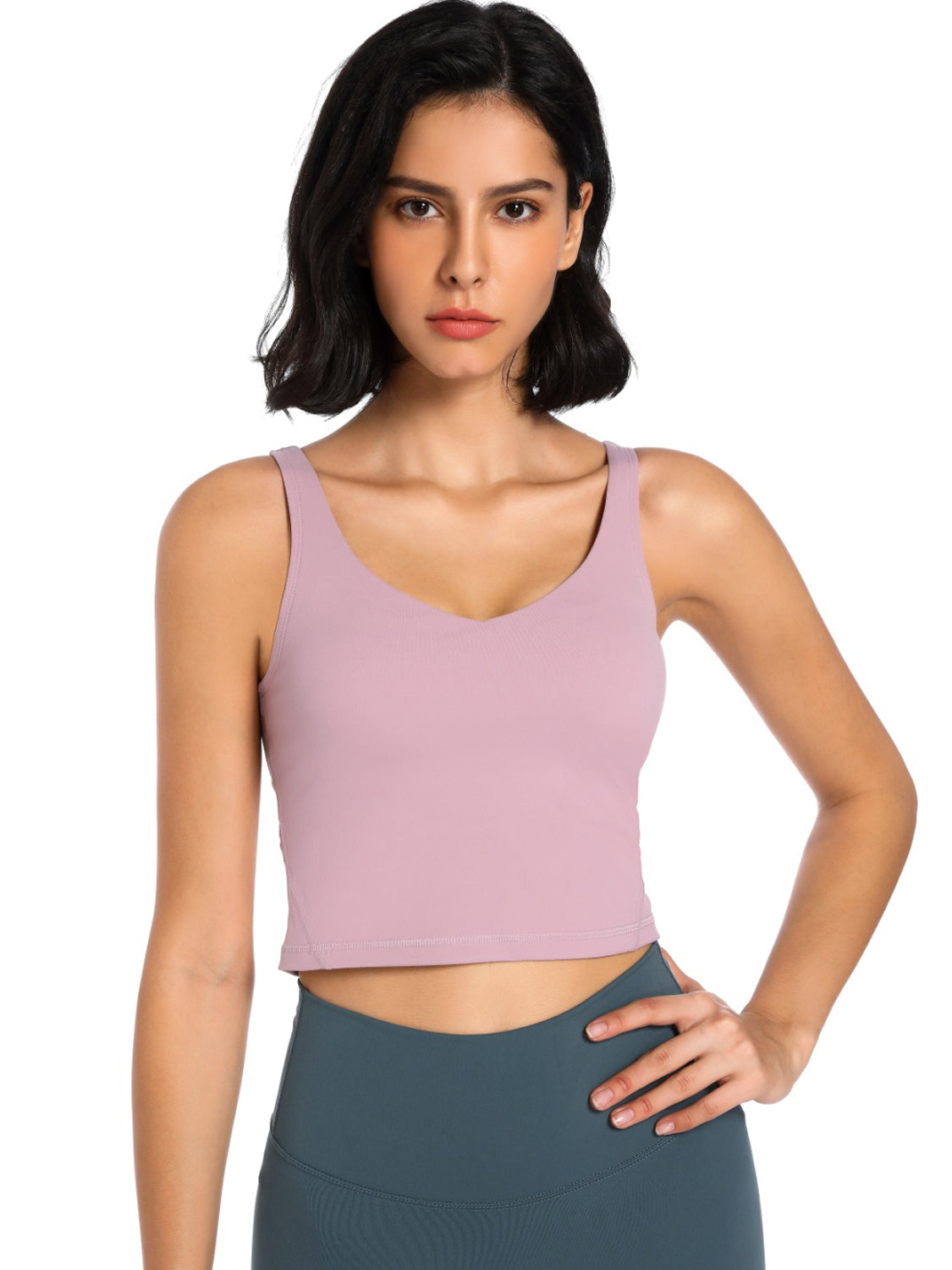 Scoop Neck Wide Strap Active Tank